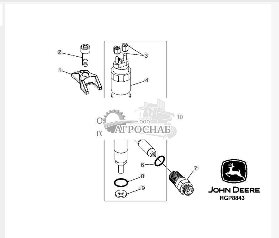 Fuel Injection Injector And Feed Tube (6068) (215285 
